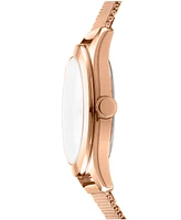 Dkny Women's Astoria Logo Rose Gold-Tone Stainless Steel Bracelet Watch, 34mm