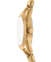 Dkny Women's Chambers Glitz Gold-Tone Stainless Steel Bracelet Watch, 30mm