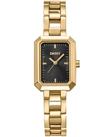 Dkny Women's Uptown Gold-Tone Stainless Steel Bracelet Watch, 36mm