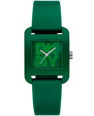 Dkny Women's City Sport Dark Green Silicone Strap Watch, 37mm