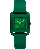 Dkny Women's City Sport Dark Green Silicone Strap Watch, 37mm
