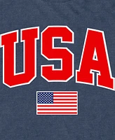 Generic Additude Men's Usa Collegiate and Flag Short Sleeve T-Shirt