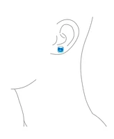 Bling Jewelry Set of 2 Large 5CT Square Cz Solitaire Clip-On Earrings Silver Plated 12MM