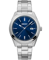 Dkny Men's Modernist Classics Dark Blue Stainless Steel Bracelet Watch, 40mm