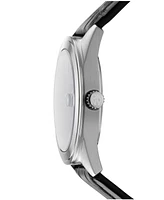 Dkny Men's Modernist Classics Dark Blue Leather Strap Watch, 40mm