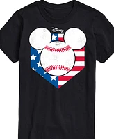 Airwaves Men's Disney Mickey Mouse Baseball Short Sleeve T-Shirt