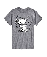 Airwaves Men's Peanuts Snoopy Dancing Music Short Sleeve T-Shirt