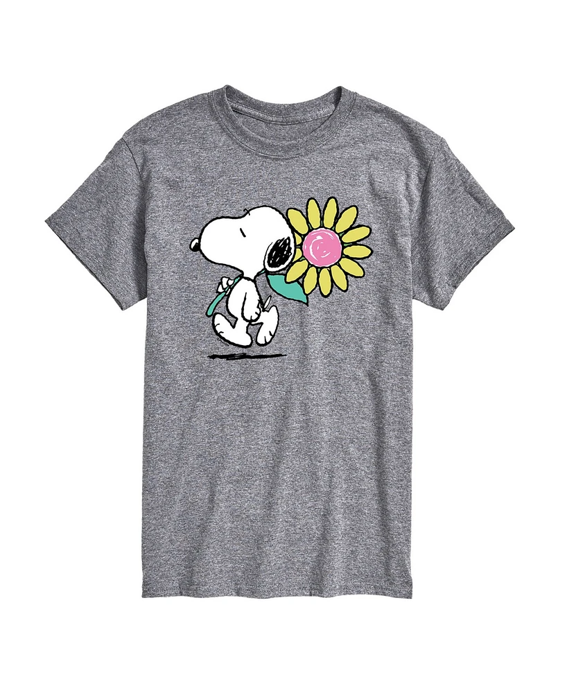 Airwaves Men's Peanuts Snoopy Spring Flower Short Sleeve T-Shirt