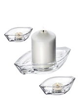Orrefors Wave Votive 3-Pc. Set