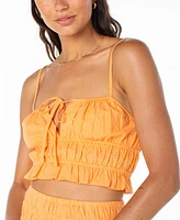 Roxy Juniors' Sunset Mist Cotton Square-Neckline Top
