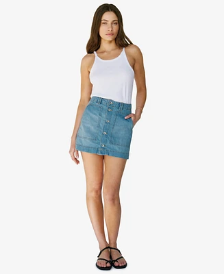Sanctuary Women's All Buttoned Up Denim Mini Skirt