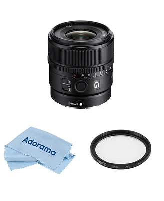 Sony E 15mm f/1.4 G Lens, Bundle with ProOptic 55mm Multi Coated Uv Slim Filter, Cleaning Kit