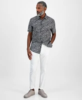 Michael Kors Men's Small Multi Floral Patterned Short-Sleeve Shirt