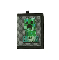 Minecraft Boys Charged Creeper Youth 2-Pack Curved Bill Snapback Hat & Bi-Fold Wallet Combo Set