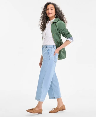 Style & Co Women's High-Rise Wide-Leg Crop Jeans, Created for Macy's