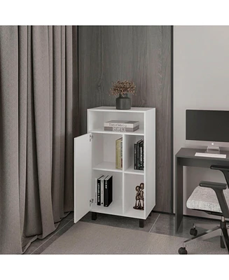Blackwater Cabinet with Open Storage and 1 Door, White