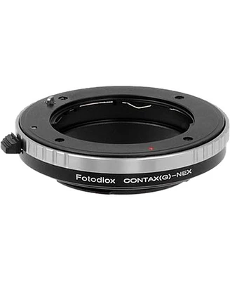 Fotodiox Lens Mount Adapter for Contax G Rangefinder Lens to Sony Alpha E-Mount Mirrorless Camera Body with Built-in Focus Control Dial