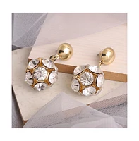 Sohi Women's Gold Plated Party Designer Stone Drop Earrings