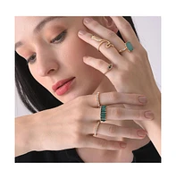 Sohi Women's Snakehead Multi-Layer Ring