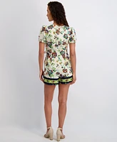 Siena Women's Printed Short-Sleeve Romper