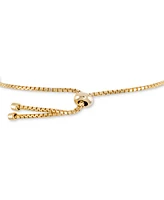 Amber & Marcasite Polygon Bee Bolo Bracelet in 18k Gold-Plated Sterling Silver