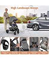 Costway Baby 2 in 1 Convertible Stroller High Landscape