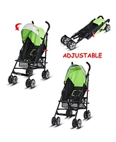 Costway Toddler Folding Lightweight Umbrella Travel Stroller w/ Storage Basket