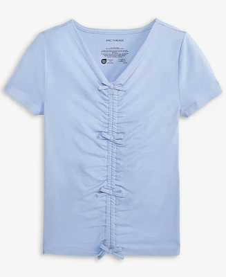 Epic Threads Little & Big Girls Solid Bow Top, Exclusively at Macy's