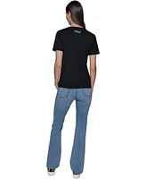 Karl Lagerfeld Paris Women's Perfume Logo Graphic T-Shirt