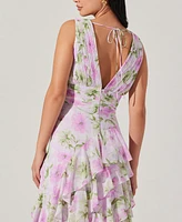 Astr the Label Women's Cytherea Floral-Print Ruffled Maxi Dress