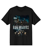 Harry Potter Men's Hogwarts Boats Logo Black Tee Shirt T-Shirt-xs