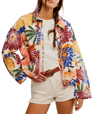 Free People Women's Soleil Printed Cotton Beach Jacket
