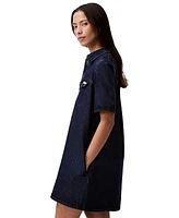 Calvin Klein Jeans Women's Relaxed Denim Mini Popover Dress