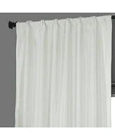 Half Price Drapes Eggshell Faux Silk Taffeta Blackout Curtain