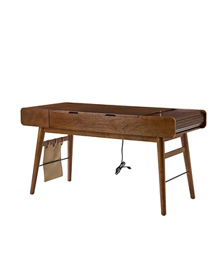 Mid-century Modern Morris 60" Desk with Height Adjustable Desktop and Cable Management
