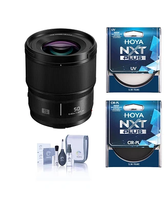 Panasonic Lumix S 50mm f/1.8 Lens for L Mount, Bundle with Hoya Nxt Plus 67mm Uv+Cpl Filter Kit, Cleaning Kit
