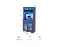 Vlsrka 67" Modern Led Sideboard Buffet Cabinet