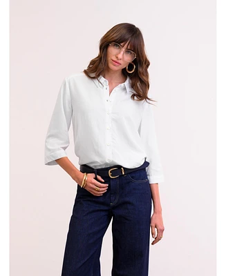 Celtic & Co. Women's Pleat Back 3/4 Sleeve Shirt