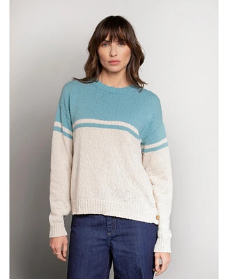 Celtic & Co. Women's Slub Yarn Colourblock Sweater