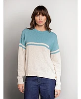 Celtic & Co. Women's Slub Yarn Colourblock Sweater