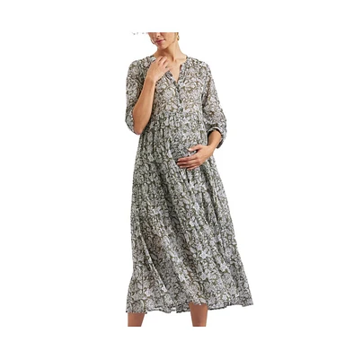 Ripe Maternity Maternity Ripe Ezra Tiered Dress