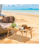 Folding Camping Table Picnic with Storage Bag and Waterproof Desktop