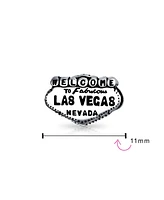 Bling Jewelry Set of 2 Welcome to Las Vegas and Poker Ace of Hearts Charm Bead Sterling Silver