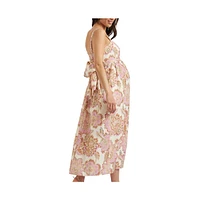 Ripe Maternity Maternity Ripe Hope Tie Back Linen Dress