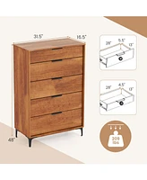 Interlock System 5-Drawer Dresser – Durable Storage for Bedroom, Living Room, or Closet Organization