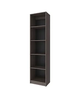 Beaver Balley Bookcase with Open Storage and 5 Shelves, Stained Walnut