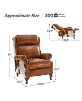Traditional Richard Genuine Leather Manual Recliner