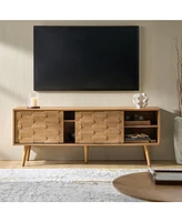 Mid century Modern Pierre Tv Stand with Flared Legs