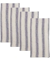 Saro Lifestyle Classic Striped Pure Linen Napkins, 20" x 20"