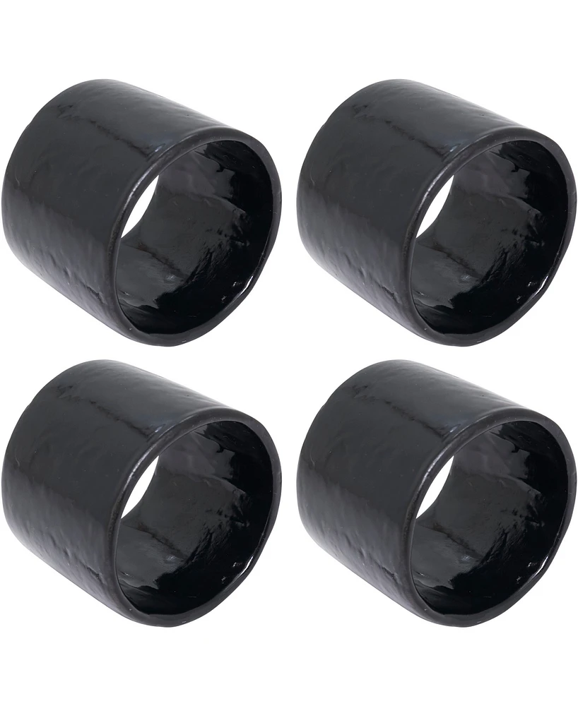 Saro Lifestyle Radiant Capiz Napkin Rings, Set of 4